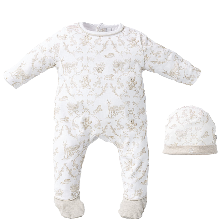 First Baby Unisex Playsuit  White