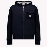 Moncler Kids Boys Cardigan In Navy