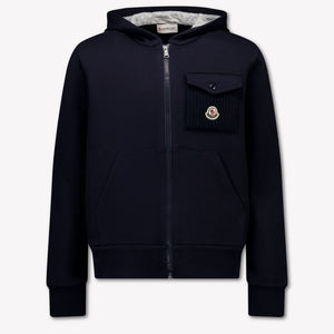 Moncler Kids Boys Cardigan In Navy
