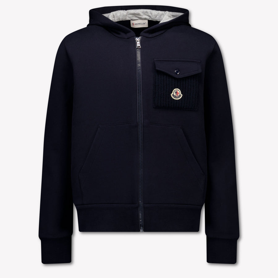 Moncler Kids Boys Cardigan In Navy