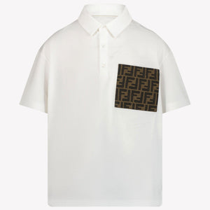 Fendi Kids Boys Polo  White