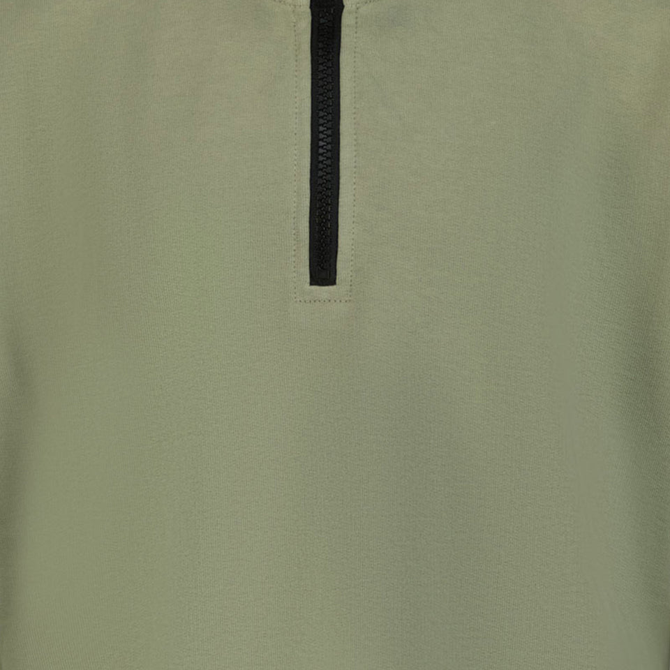 Stone Island Kids Boys Sweater in Olive Green