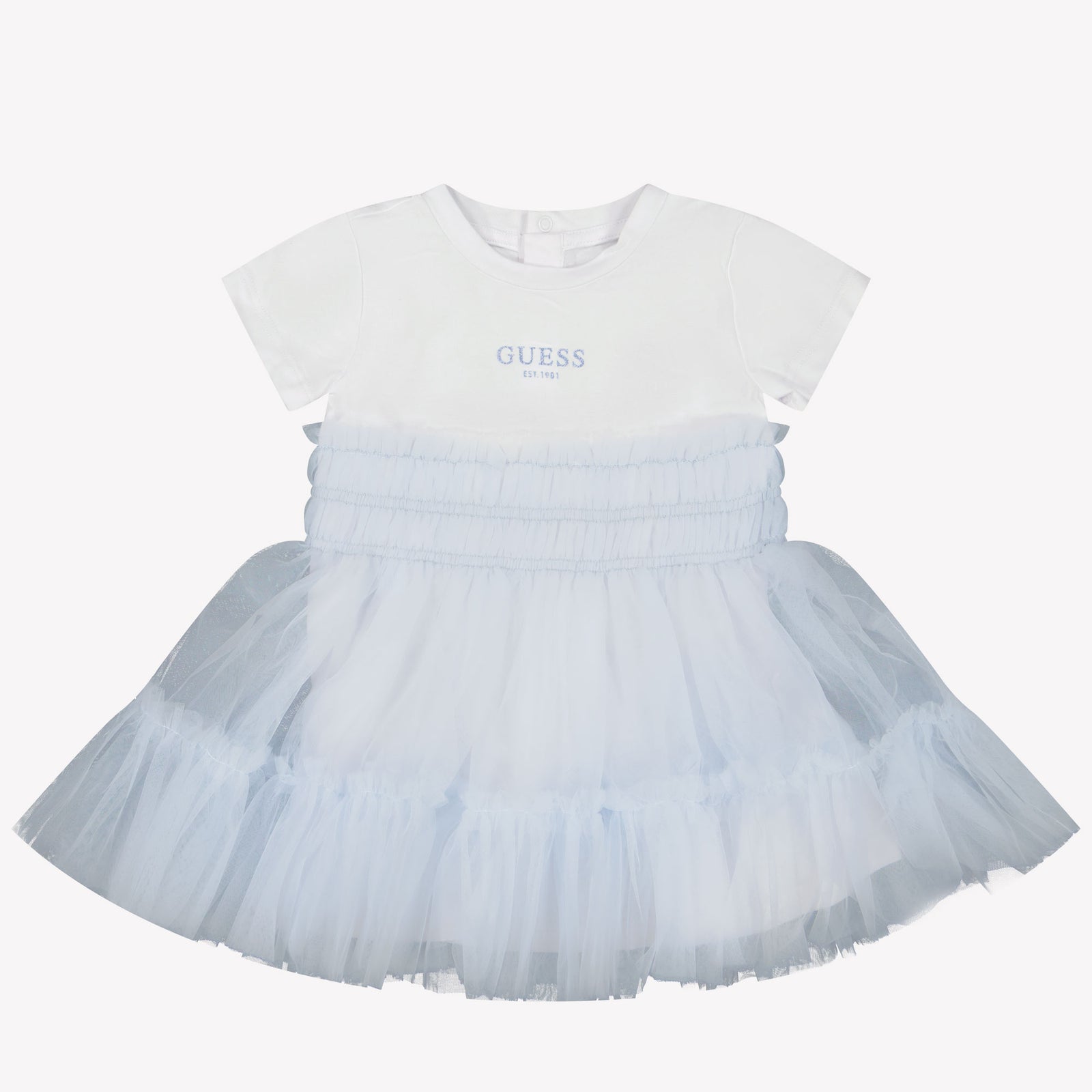 Guess Baby Girls Dress In Light Blue