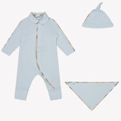 Burberry Hamilton baby boys set in Light Blue