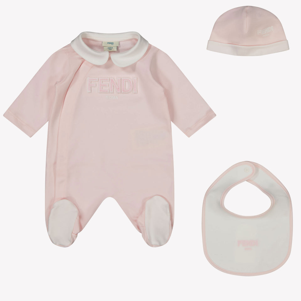 Fendi Baby unisex box suit Light Pink