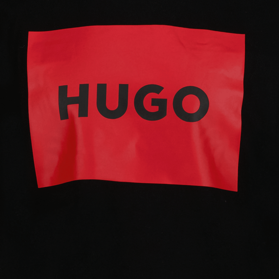 HUGO Kinder Jongens T-Shirt Zwart