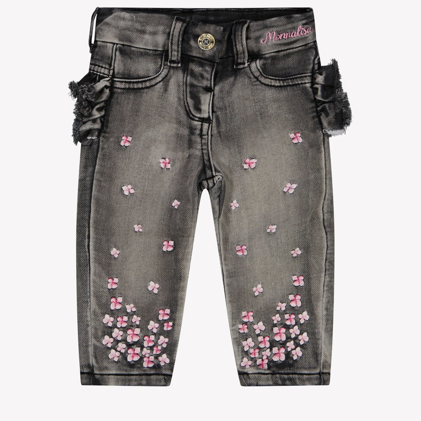 Monnalisa Baby Meisjes Jeans Grijs 3 mnd