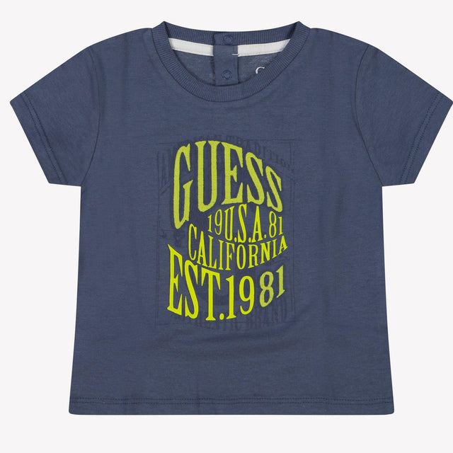 Guess Baby Jongens T-Shirt In Blauw