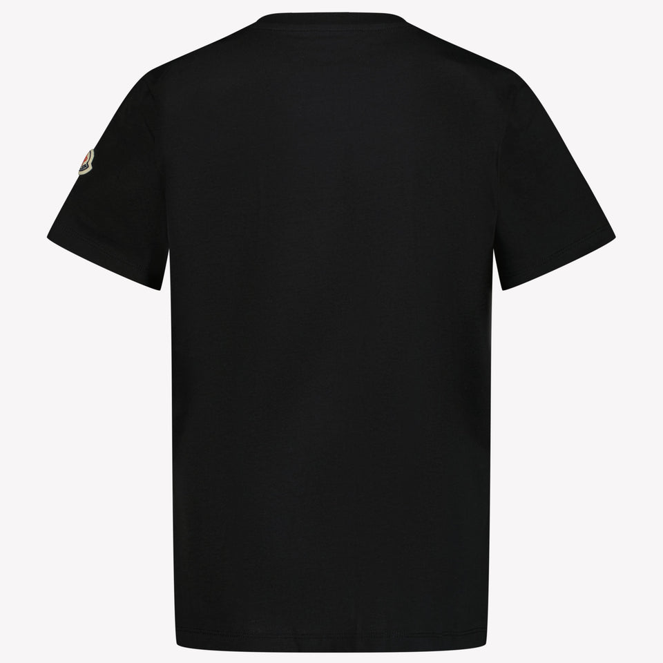 Moncler Kids Boys in T-Shirt Black