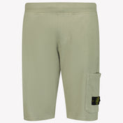 Stone Island Kinder Jongens Shorts In Olijf Groen