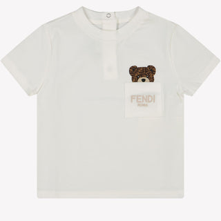 Fendi Baby Unisex T-shirt Wit 3 mnd