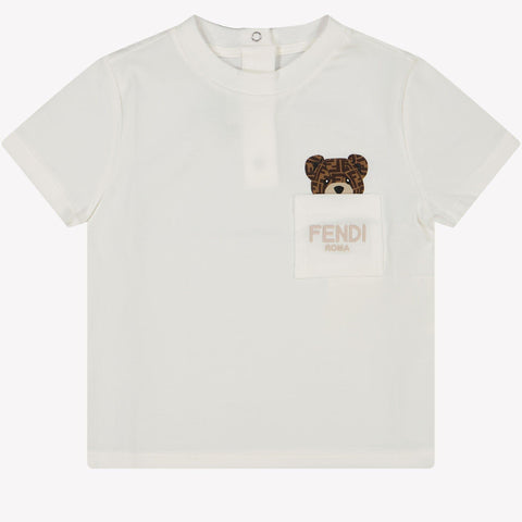 Fendi Baby Unisex T-Shirt Wit