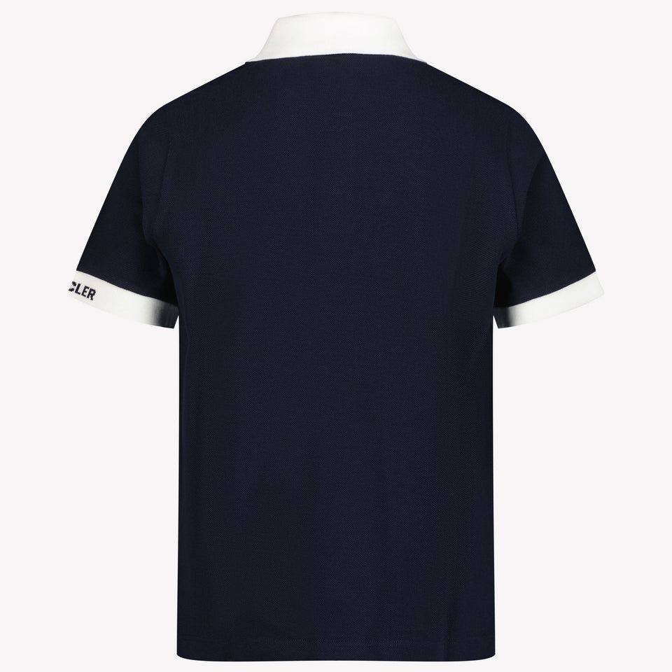 Moncler Boys Polo Navy