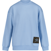 Fendi Kids Boys Sweater Light Blue