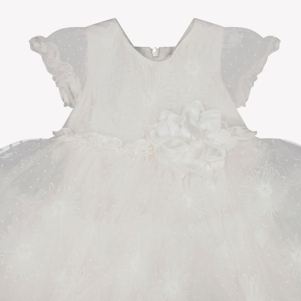 MonnaLisa Baby Girls Dress In OffWhite