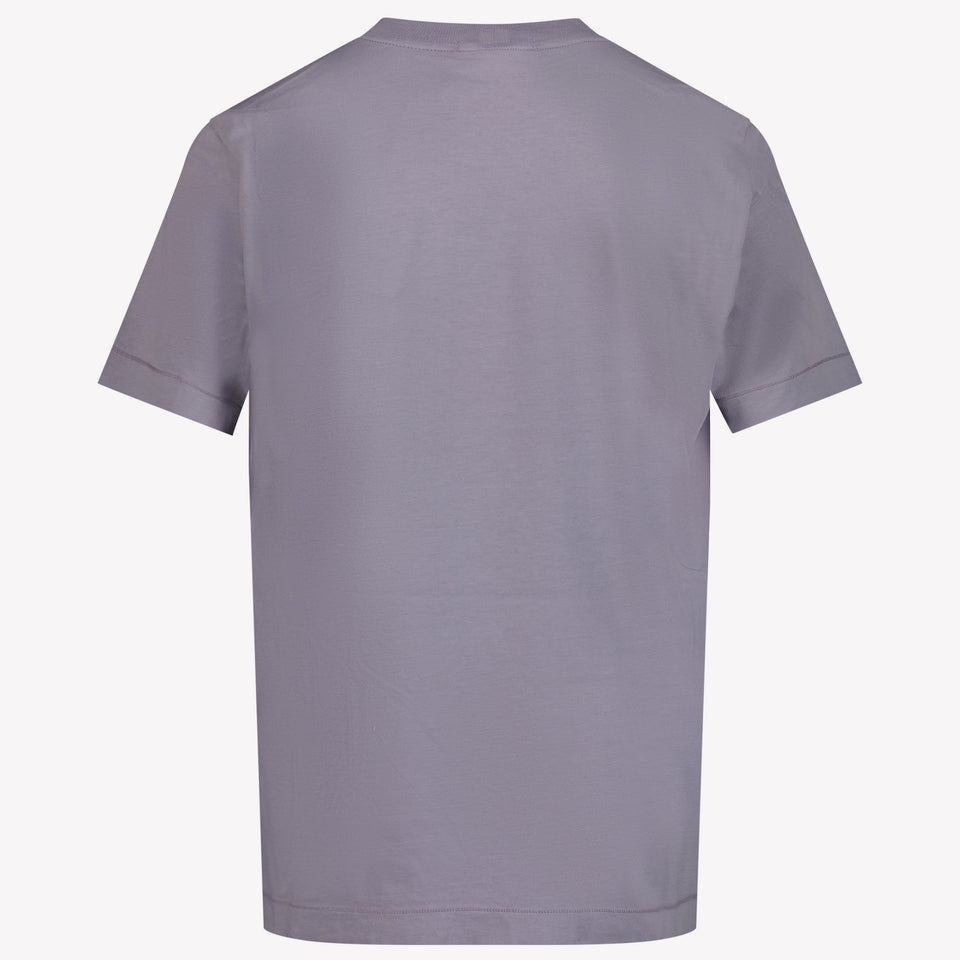 Stone Island Kinder Jongens T-Shirt In Lila