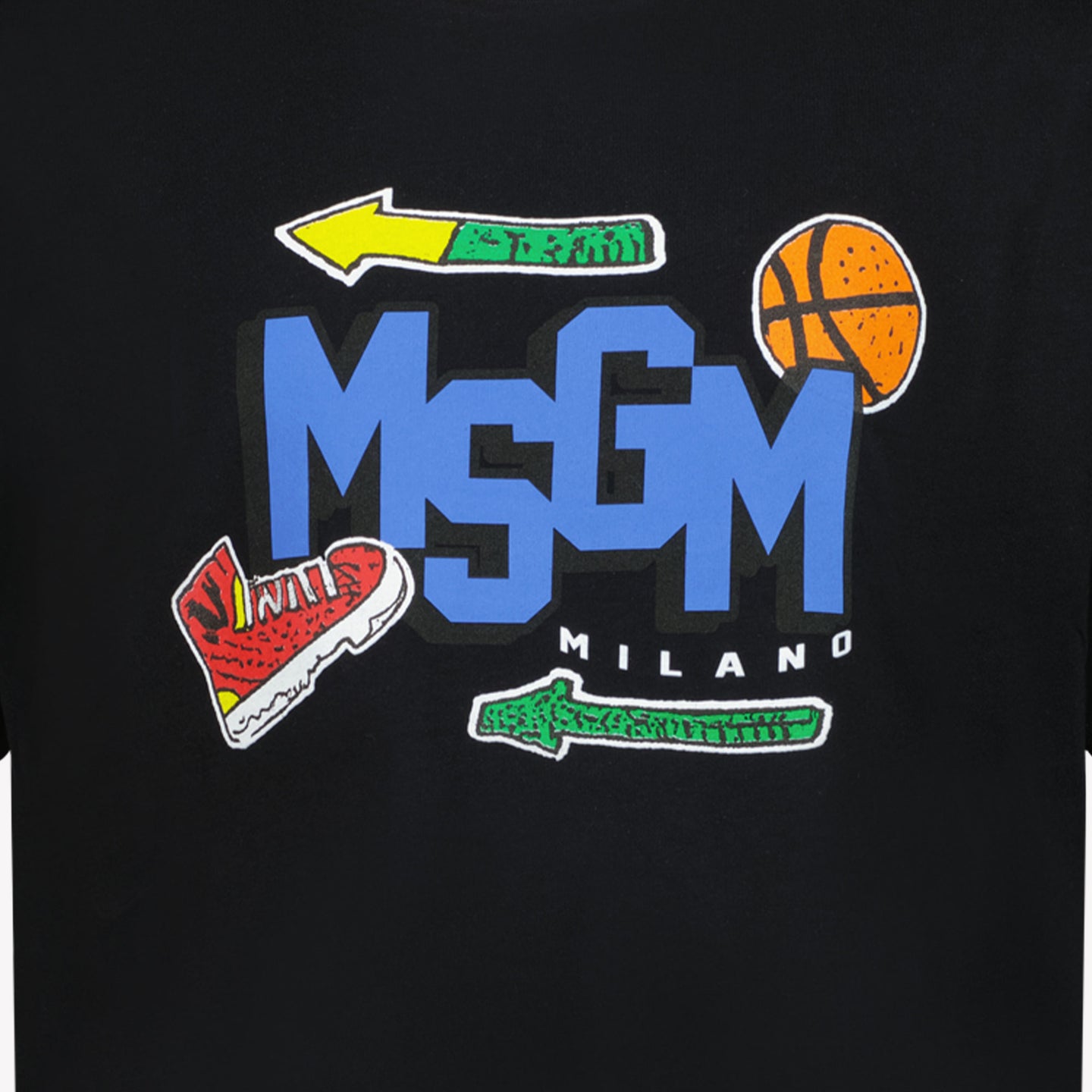 MSGM Jongens T-shirt Zwart 4Y