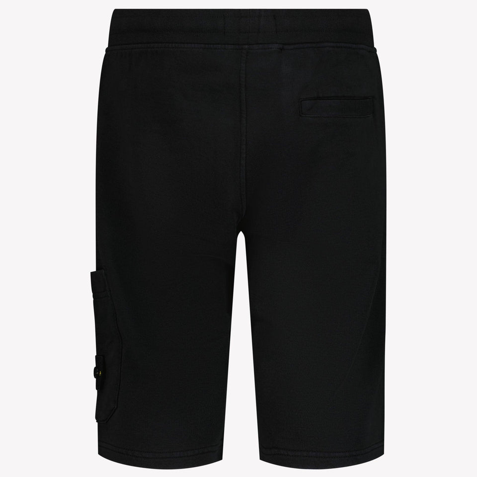 Stone Island Kids Boys Shorts In Black