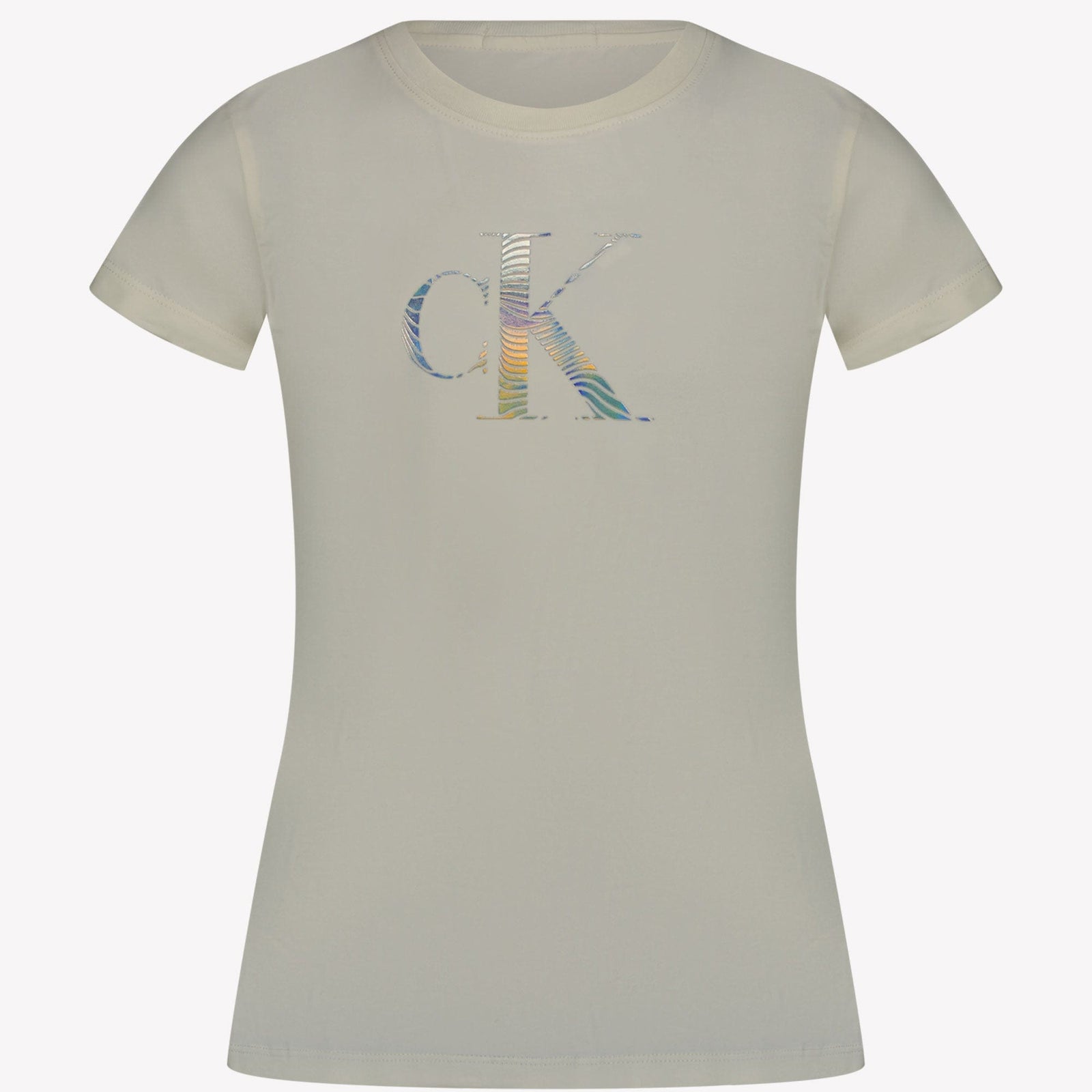 Calvin Klein Kinder Meisjes T-shirt Licht Beige 4Y