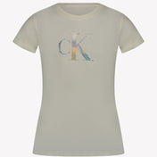 Calvin Klein Children's Girls T-shirt Light Beige