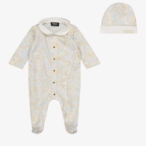 Versace Baby Girls boxing suit in Light Blue