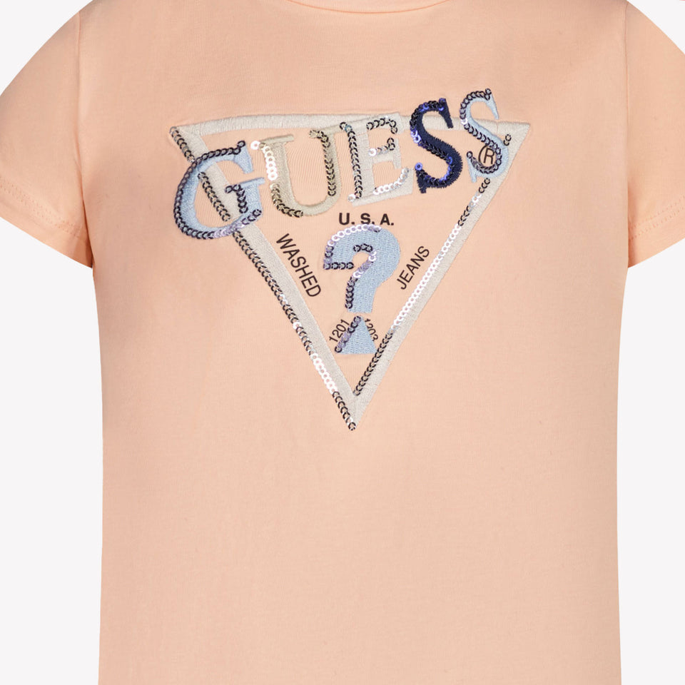 Guess Kinder Meisjes T-Shirt In Zalm