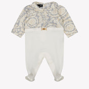 Versace Baby Unisex Playsuit in Beige