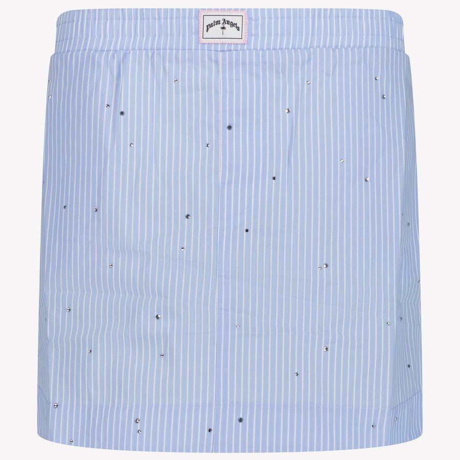 Palm Angels Girls Skirt in Light Blue