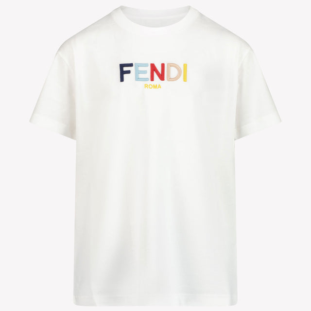 Fendi Kinder Unisex T-Shirt Wit