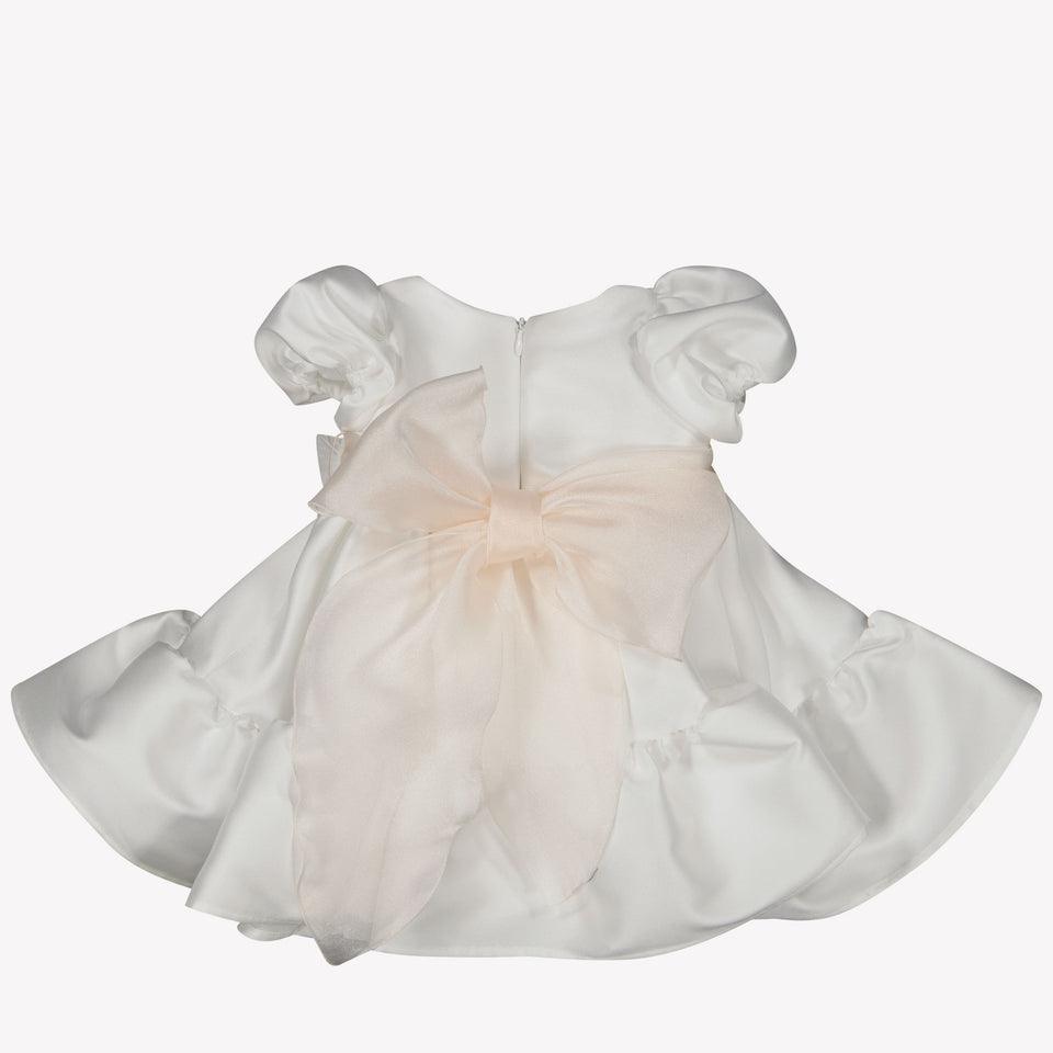 MonnaLisa Baby Meisjes Jurk In Off White