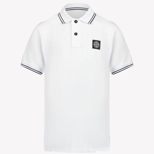 Stone Island Jongens Polo Wit 2Y