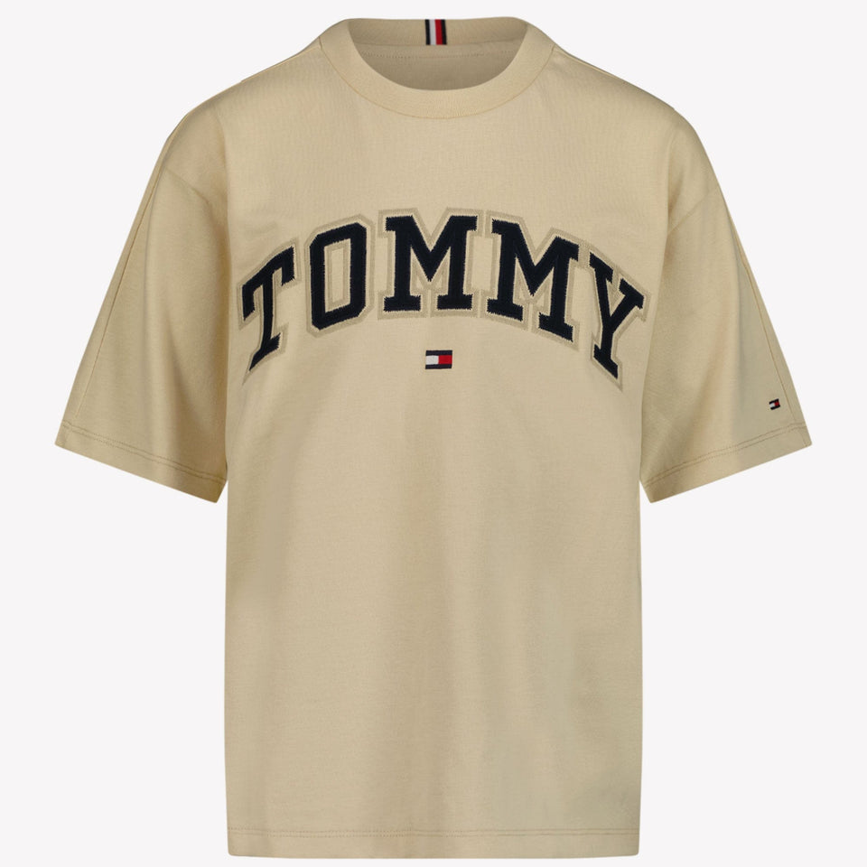 Tommy Hilfiger Jongens T-shirt Licht Beige 4Y