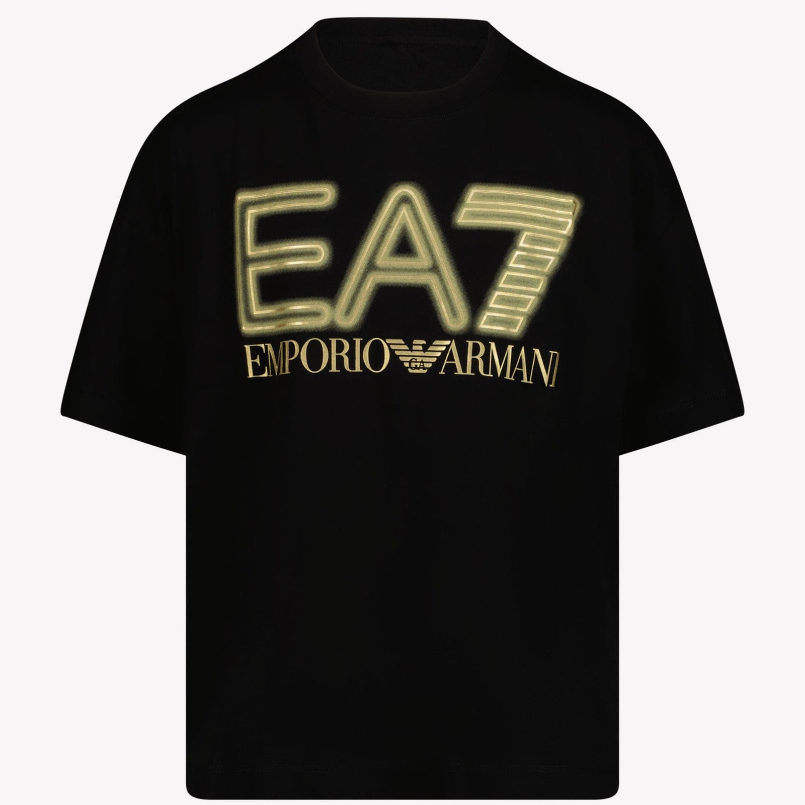 Ea7 Kinder Jongens T-shirt Zwart 4Y