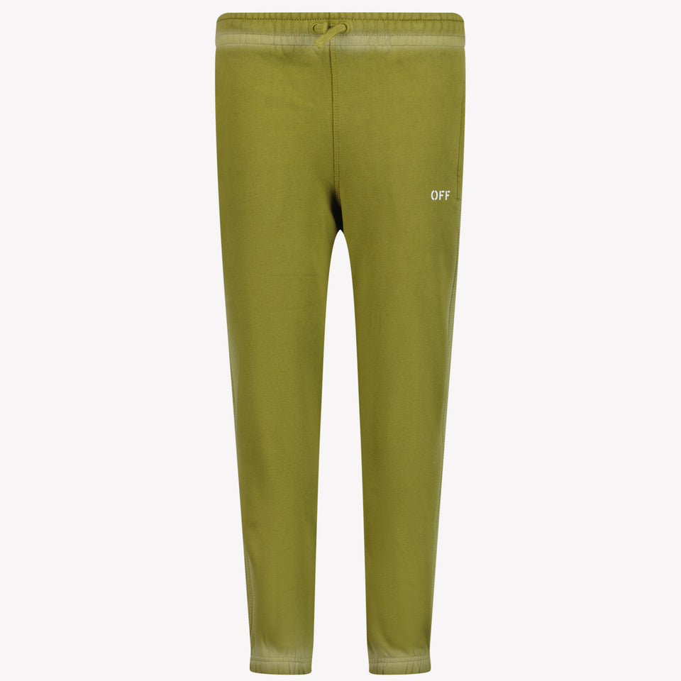 Off-White Boys Pants Olive Green
