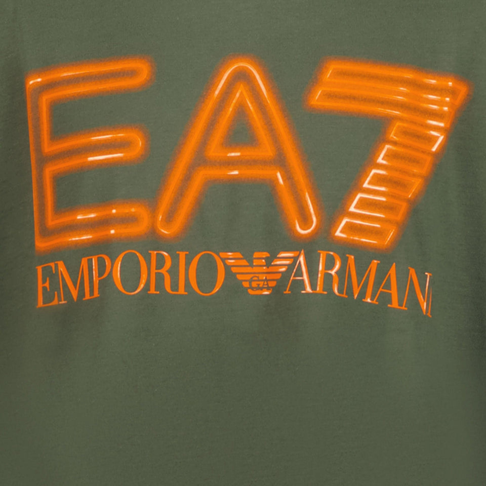 Ea7 Kinder Jongens T-shirt Army