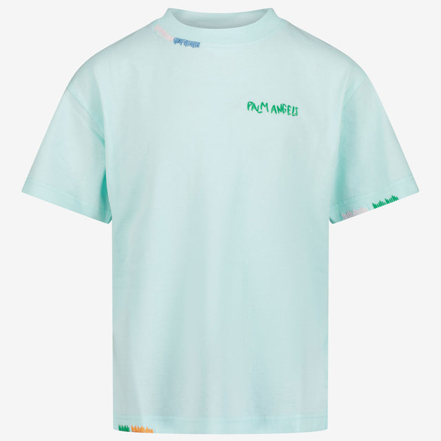 Palm Angels Children's Boys T-shirt in Turquoise