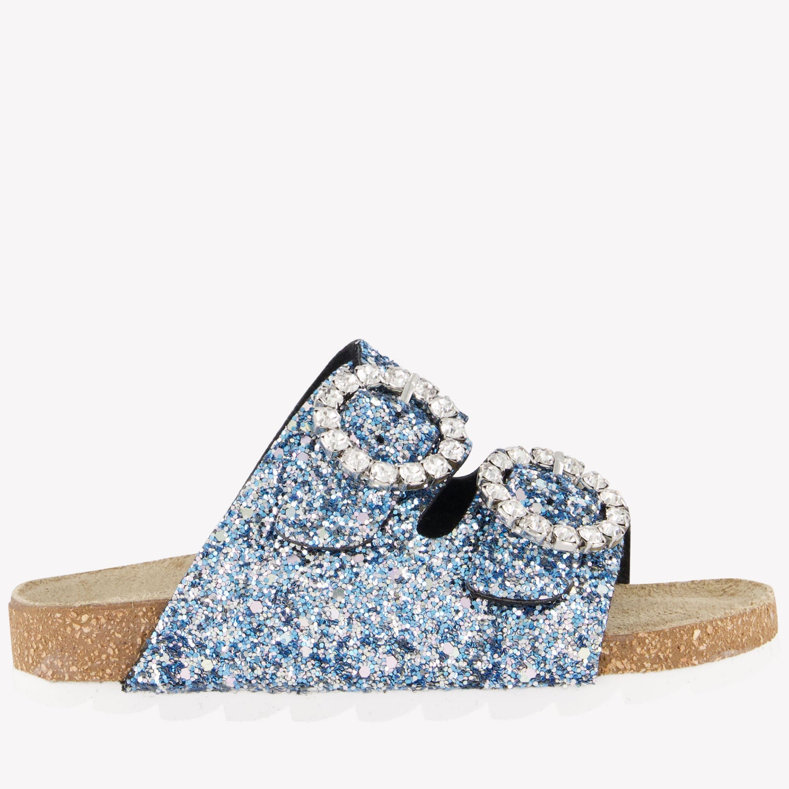 MonnaLisa Meisjes Slippers In Licht Blauw