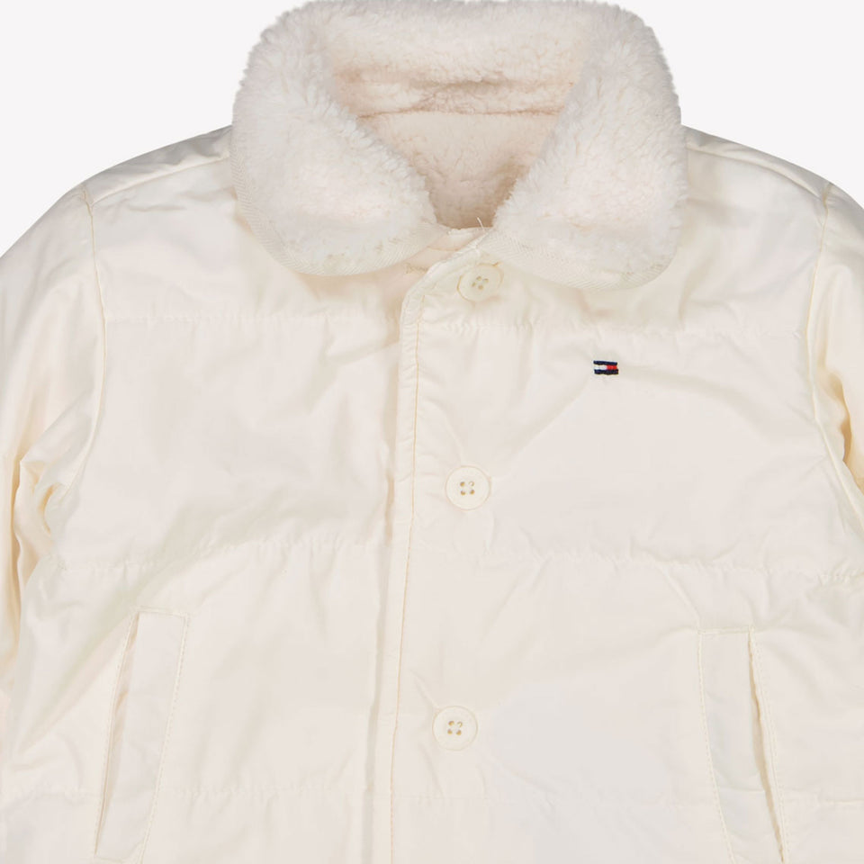 Tommy Hilfiger Baby Faux fur jas Off White