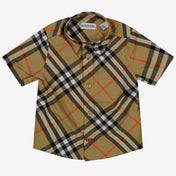 Burberry Oscar ss baby boys blouse in Beige