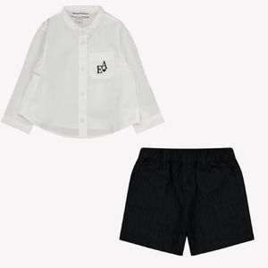 Armani Baby Jongens Setje Wit 6 mnd