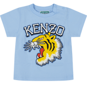 Kenzo kids Baby Unisex T-Shirt Light Blue