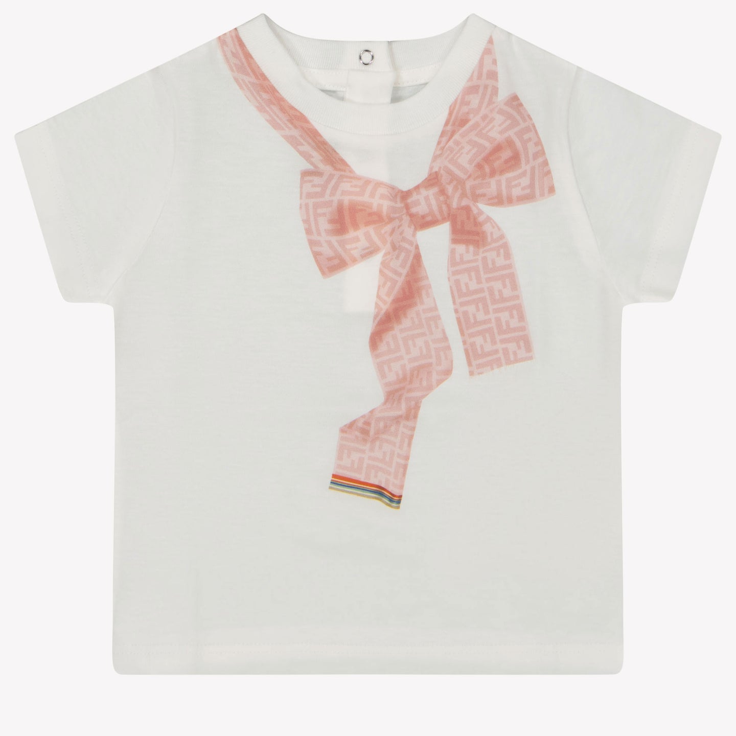 Fendi Baby Meisjes T-Shirt In Wit