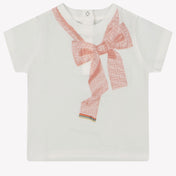 Fendi Baby Meisjes T-Shirt In Wit