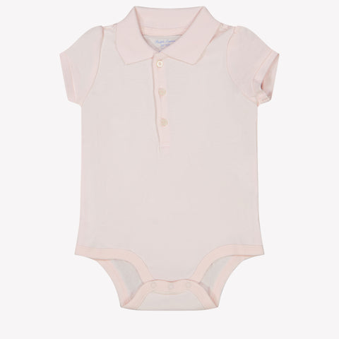 Ralph Lauren Baby Girls Bodper In Light Pink