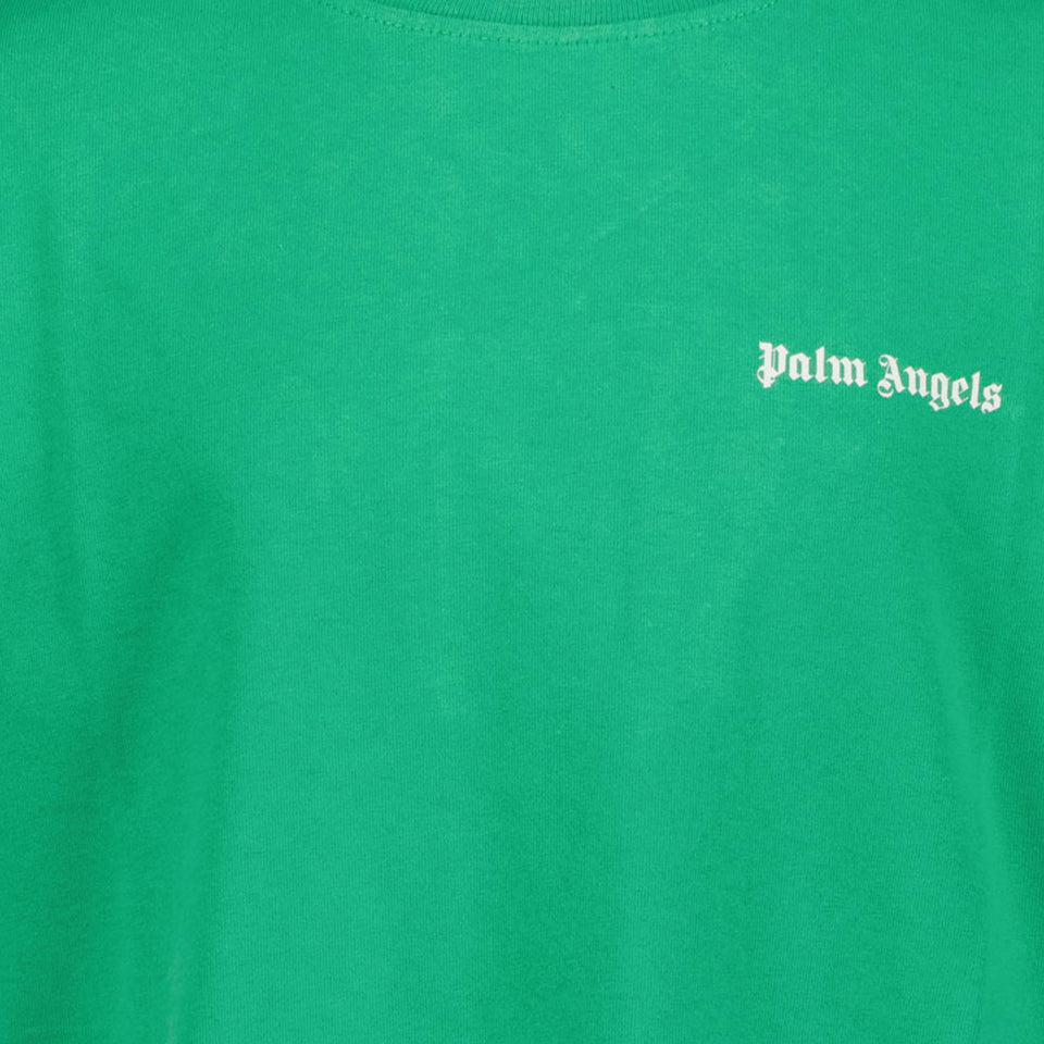 Palm Angels Kinder Jongens T-Shirt In Groen