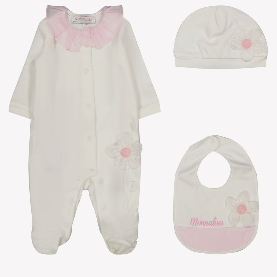 Monnalisa Baby Meisjes Boxpakje Off White 1mnd