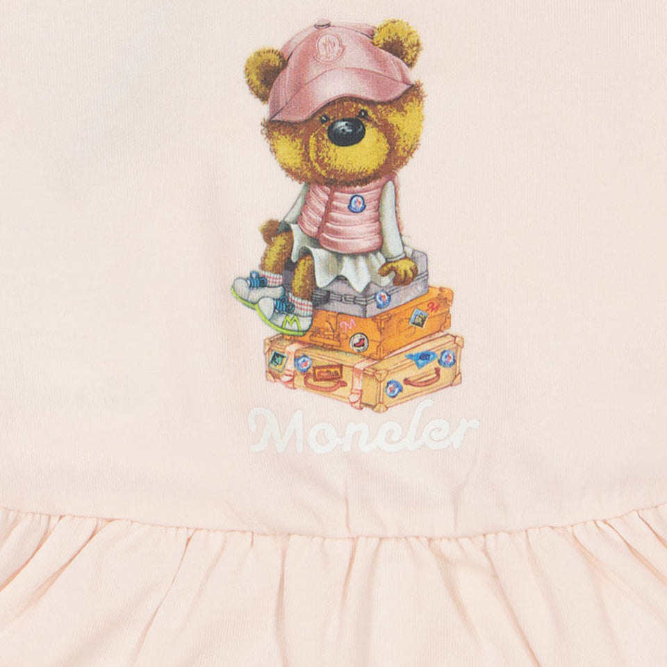 Moncler Baby Girls Dress In Light Pink