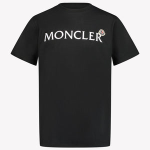 Moncler Kinder Jongens T-Shirt In Zwart