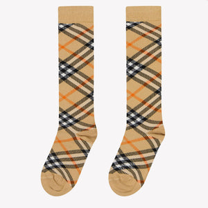 Burberry Knit Sock Kids Unisex Socks In Beige