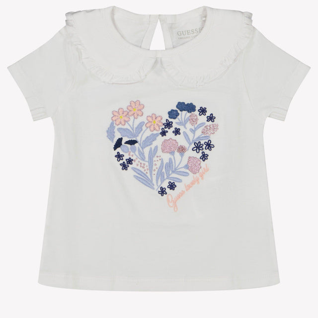 Guess Baby Meisjes T-Shirt In Wit